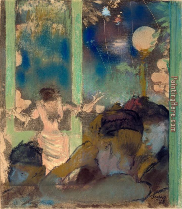 Edgar Degas Mademoiselle Becat at The Cafe Des Ambassadeurs